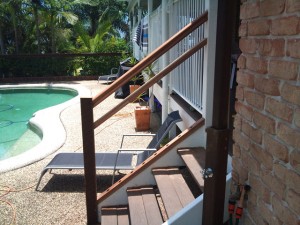 Replacement of termite damaged handrail, Buderim