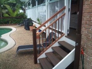 Replacement of termite damaged handrail, Buderim