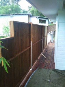 Timber privacy screen, Buderim