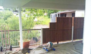 Timber privacy screen, Buderim